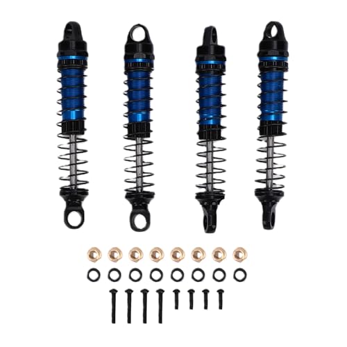 Jiawu 60mm Shocks Absorber for K10 1/18 RC Crawler, Aluminum Alloy Threaded with Nylon Shaft Ends, RC Crawler Upgrade Parts Replacement (Blue)