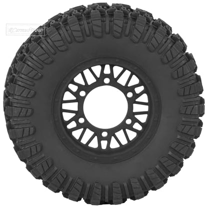 RC Wheels and Tires Truck Tires Short Course Tires for 1/10 Scale Car Arrm a Senton,Slash 2WD 4×4,Axia1,Rc 4wd,Red cat,Plastic Wheels Rubber Tires,4pcs,Black - color: Black(4pcs)