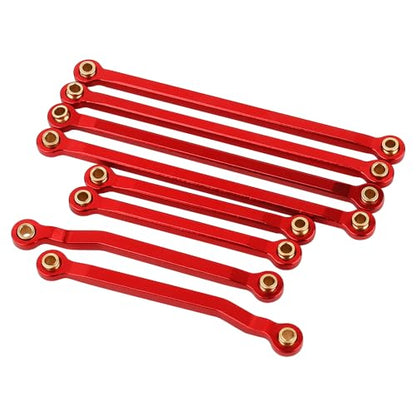 TRX4M Metal High Clearance Chassis Link Rods Linkage Set for TRX-4M K10 High Trail Pickup 1/18 RC Off-Road Crawler Original Stock Upgrade Parts (red) - color: Red