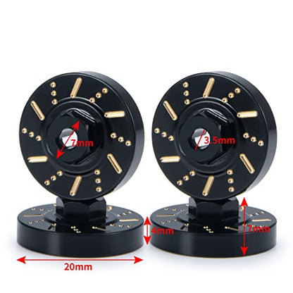 RC-Hub 4Pcs Black Wheel Weights Hex Adapter Brass Wheel Hub Extended for 1/24 Axial SCX24 AXI90081 AXI00001 AXI00002 AXI00005 AXI00006 RC Crawler Car - color: Adapter Weight