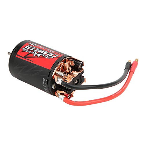 Dilwe RC Brushed Motor, 5-Slot 550 0.50 Wire 20T Brushed Motor RC Motor Part Compatible with 1/10 RC Crawler