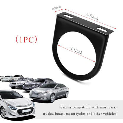 povtii Single Gauge Mounting Panel, 2.1 Inch Gauge Mounting Panel Bracket Pod with Single Hole, Metal Gauge Pillar Bracket Holder for Most Vehicles' Dashboard, Car Accessories - color: 1 PCS