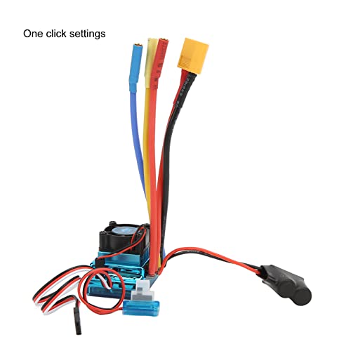 120A RC Brushless ESC Waterproof Dustproof Programmable with 9 Speed Acceleration XT60 Plug for 1/10 1/8 RC Cars