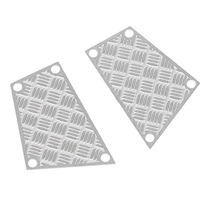 MEUS RACING Metal Hood for Skid Plate and Pedal for TRX4M Defender Bronco K10 F150 1/18 RC Crawler Car, 8pcs RC Decoration Set