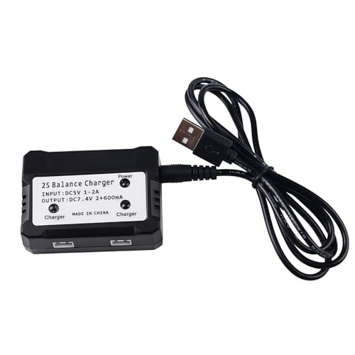 7.4v Li-po Battery Charger 2S Balance Li-ion Charger 600mAh for SCX24 SCX10 Wltoys Deerc RC Car Truck Drone Boat
