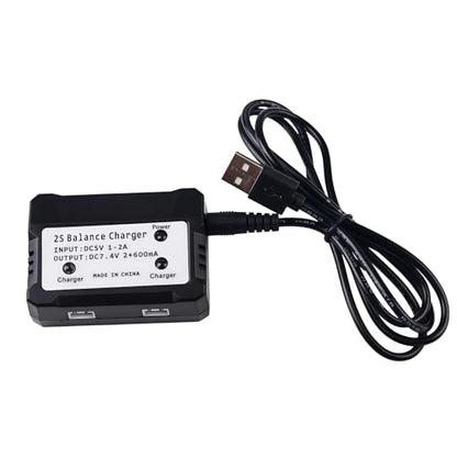 7.4v Li-po Battery Charger 2S Balance Li-ion Charger 600mAh for SCX24 SCX10 Wltoys Deerc RC Car Truck Drone Boat