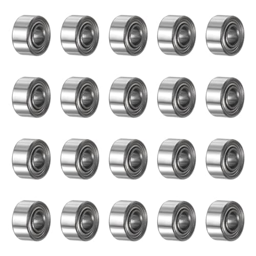 uxcell 20pcs MR52ZZ Deep Groove Ball Bearings 2x5x2.5mm Chrome Steel Miniature Bearing Double Shielded Precision Bearings, P6 (ABEC 3) - size: 2x5x2.5mm