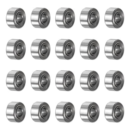 uxcell 20pcs MR52ZZ Deep Groove Ball Bearings 2x5x2.5mm Chrome Steel Miniature Bearing Double Shielded Precision Bearings, P6 (ABEC 3) - size: 2x5x2.5mm