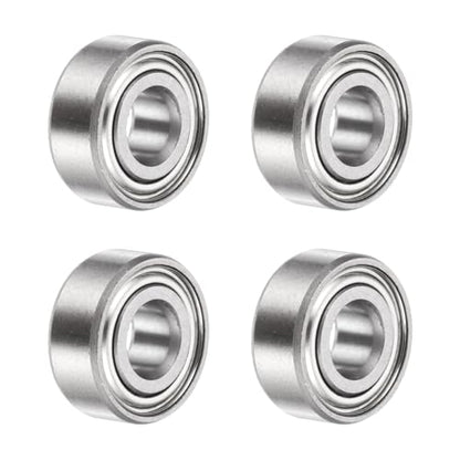 uxcell 4Pcs SMR104ZZ Deep Groove Ball Bearings, 4x10x4mm 440C Stainless Steel Double Shielded Bearings, ABEC 5 - size: 4x10x4mm