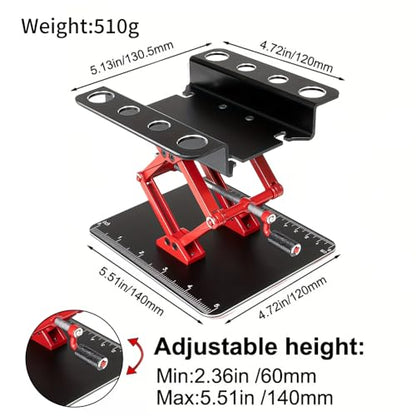 EPINON RC Car Repair Work Stand Adjustable Lift Lower for 1/8-1/18 RC Car