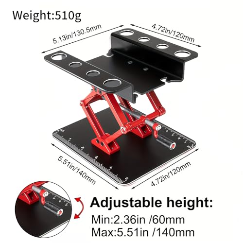 EPINON RC Car Repair Work Stand Adjustable Lift Lower for 1/8-1/18 RC Car