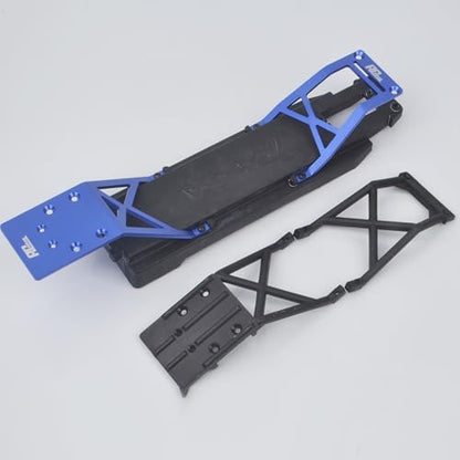 Aluminum Front/Rear Skid Plate for Traxxas 2WD Stampede Skully VXL Brushless Monster Truck (Blue) - color: Blue