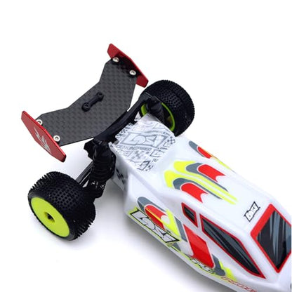 Lightweight Carbon Fiber RC Tail Wing Aluminum RC Rear Wing for Losi 1/24 Micro-B 2WD Buggy High-Performance Upgrade Parts (Black) - color: Black