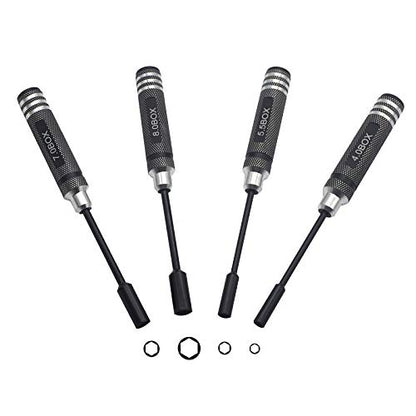 500Pcs Universal RC Screws Kit Repair Tool M3 M4 Screw E Buckle & 4Pcs Hex Nut Key Socket Screw Driver Compatible with HSP Axial SCX10 Traxxas Arrma Losi 1/8 1/10 1/12 RC Cars Trucks Crawler