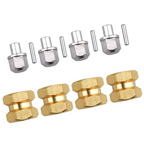 Brass 12mm Wheel Spacer Wheel Hubs Extension Drive Adapter for Axial SCX10 & SCX10 II 1/10 RC Crawler (12mm) - size: 12mm
