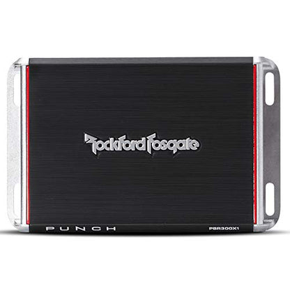 Rockford Fosgate Punch PBR300X1 300-Watt Mono Boosted Rail Amplifier | Class-BR, Ultra Compact Chassis, Easy on Vehicle Electrical System - style: Mono