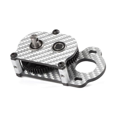 Carbon NOD Transmission Straight Axle Gearbox for Scaler Sportsman, Silver | Ultra Lightweight Low-CG Design, with Aluminum Axial 3 Gear Adapter Plate, Fits 48P Pinions from 9T to 17T - color: Silver
