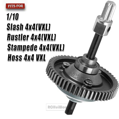 RC 54T Center Diff Gear Upgrades Part for 1/10 Slash 4x4,Slash 4x4 VXL,Rustler 4x4,Rustler 4x4 VXL,Stampede 4x4,Stampede 4x4 VXL,Hoss 4x4 VXL,Metal 54T Gear Slipper Clutch,Titanium - color: Titanium(1pcs)