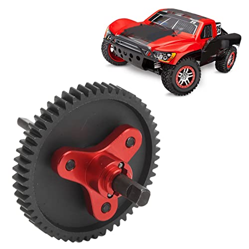 54T Spur Gear Complete Slipper Clutch Assembly Aluminum Steel Differential Slipper Clutch for Slash 4x4 4X4 Rustle 4X4 HuanQi 727 1/10 RC Cars Blue – Durable (Red) - color: Red