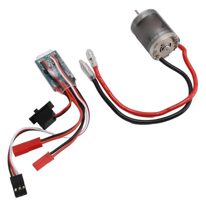 370 Brushed Motor ESC Combo, 31T High Stainless Steel Motor with 30A Brushed Electronic Speed Controller, for 1/16 1/18 Scale RC Cars