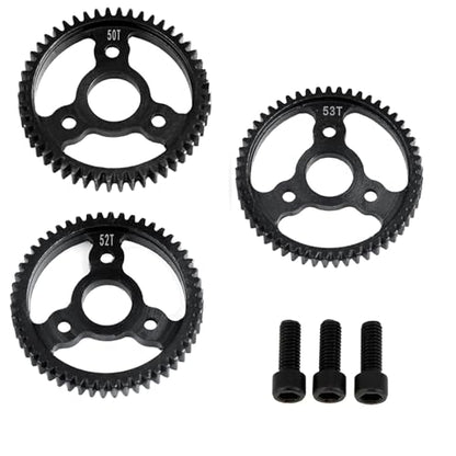 32P Spur Gear, 53T 0.8 Metric Pitch, Compatible with 32-Pitch, Hardened Steel 53 Tooth 0.8M Spur Main Gear for 1/10 TRAXXAS Ford Rustler Slash Stampede 4X4 & Arrma - size: M0.8-Spur Gear-53T
