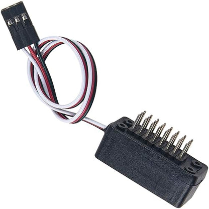 RC Car CH3 Extender CH3 Control Switch 8-Port Hub Third Channel Switch Compatible with 1/8 1/10 1/16 RC Car Led Winch Roof Led Light