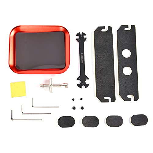 RC Cars Tool Heightening Work Stand Assembly Platform 360 Degree Rotate Repair Station 1/10 1/8 Buggy Crawler Car (Pink) - color: Pink