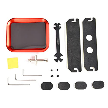 RC Cars Tool Heightening Work Stand Assembly Platform 360 Degree Rotate Repair Station 1/10 1/8 Buggy Crawler Car (Pink) - color: Pink