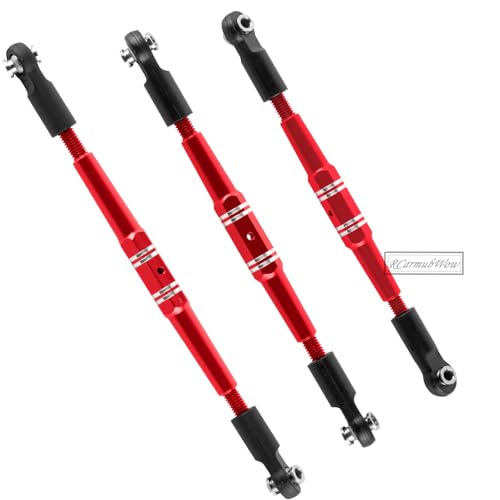 RC Turnbuckles Tie Rods Linkage Set Upgrades Part for 1/10 Kraton 4x4 4S V2,Outcast 4x4 4S V2,Alloy Aluminium Turnbuckles Camber Links Steering Linkage Rod,Red - color: Red(1set)