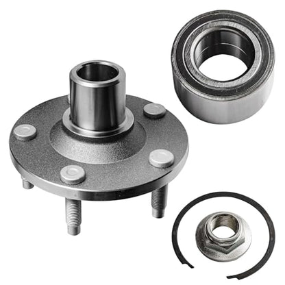 Detroit Axle - 2pc Front Steering Knuckle Kit for 2005-2012 Ford Escape | 2005-2011 Mazda Tribute Mercury Mariner, Passenger Side Steering Knuckle, Wheel Bearing Hub Replacement - size: 2UW471878/Kit