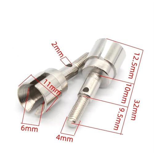 RC Car Parts for HSP 1/10 94111 Metal Drive Shaft 89.5mm Dogbones 08029 Stub Wheel Axle 02033 RC Car Upgrade Parts Replacement RC Car Accessories(Silver)