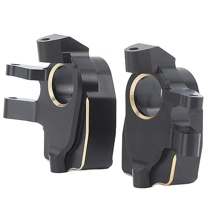 2 Pcs 1/10 RC Crawler Car Front Portal Axles Aluminum Steering Knuckles, Portal Axle Steering Knuckles Upgrades Parts Accessories for SCX10 III