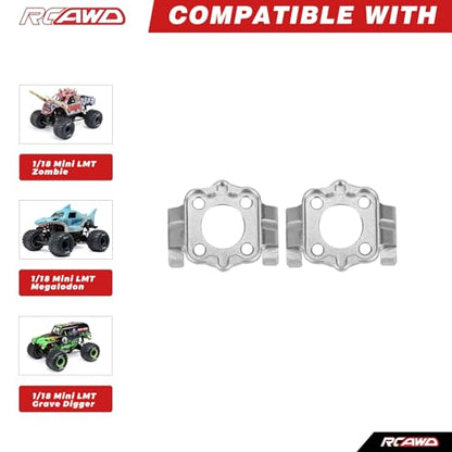 RCAWD 7075 Spindle Carriers for Losi LMT 1/18, Caster Blocks, Upgrades Parts #LOS214041 - color: C Hub Carrier