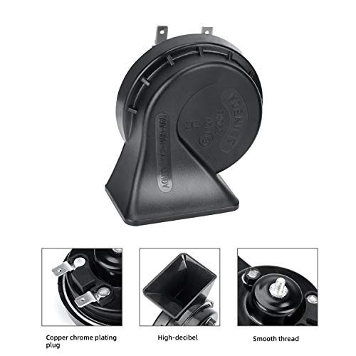 SEINECA Car Horn Loud Waterproof High-Tone 520HZ Universal for Motorcycle Any 12V Vehicle.