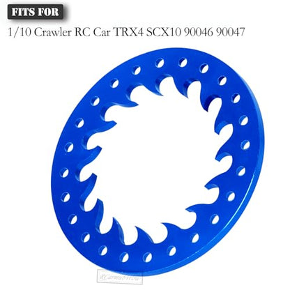 RC Metal 1.9 Beadlock Wheels Replacement Ring for 1/10 Crawler RC Car TRX4 SCX10 90046 90047,Alloy 1.9" Beadlock Rims Replacement Ring,4pcs,Navy Blue - color: Navy Blue(4pcs)