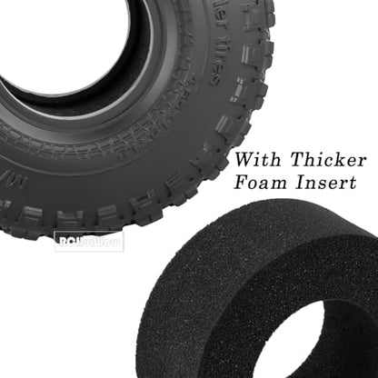 1.9 Inch RC Crawler Tires Skins Soft Rubber Off-Road Tyres for 1/10 TRX4 TRX6 SCX10 90046 AX103007 D90 Gen7 MST VS4-10,RCHuiWow High Grip Mud Terrain Tyres,StyleF - style: StyleF(4pcs)