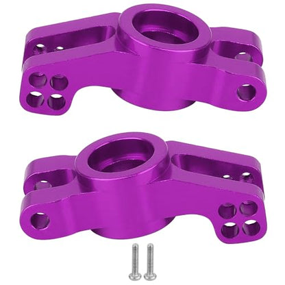 Aluminum Front Rear Swing Arm & Steering Knuckle C-Hub Kit Compatible with 1/14 MJX Hyper Go 14210 14209 H14BM RC Upgrade Parts (Purple) - color: Purple