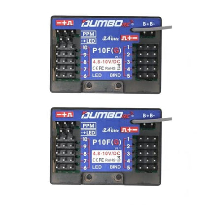 Dumborc 2.4Ghz Remote Receiver 10 Channel 2PCS P10FG RC Car Receiver for Dumbo rc DDF-350 Transmitter