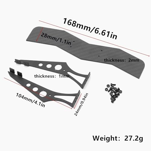 RC Car Upgrade Parts for Tamiya for TT01 for TT02 for HSP for Sakura 1/10 RC Drift Car Upgrade Parts Accessories Metal Tail Wing Rear Spoiler