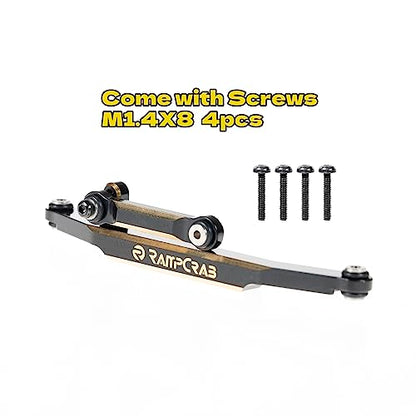 RC Steering Links for SCX24 AX24, Brass High-Tightening Rod Tie Link for 1/24 RC Crawler Axial SCX24 AX24 Bronco Deadbolt JLU B-17 Gladiator C10, RC Crawler Car Upgrade Parts, Black Coating - size: 1 Sets