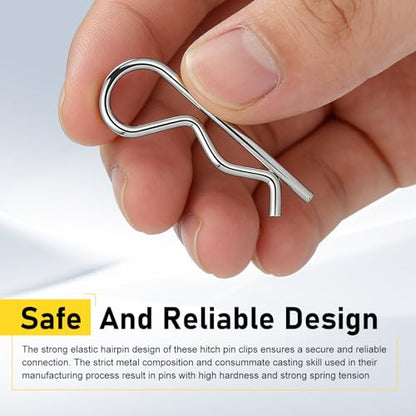 80 PCS Cotter Pin Assortment Kit, 6 Sizes 304 Stainless Steel Hitch Pin Clips, Heavy Duty Retaining Pins for Hitch Lock System, Trucks & Engine Repair