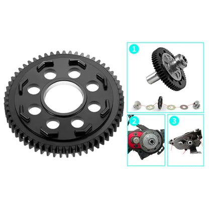 Steel 57T Spur Gear 32P Gears for Arrma Granite Senton 3s Vorteks | 1/8 Typhon 3s Big Rock 3s 1/10 RC Car Upgrade