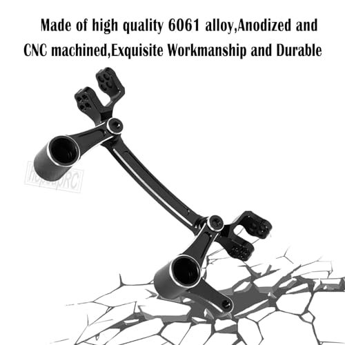 Aluminum Steering Bellcranks Servo Saver Upgrades Part for 1/8 Mojave 4X4 4S BLX RC Car,Drag Link Set w/Bearings Hops Up,Replaces ARA340200 Black - color: Black(steering)