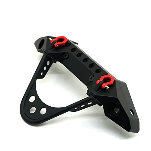 Maleonn RC Metal Front Bumper with LED Light and Tow Hook for 1/10 RC Crawler Car TRX-4 SCX10 SCX10 II 90046 SCX10 III AXI03007 Accessories Upgrades Parts