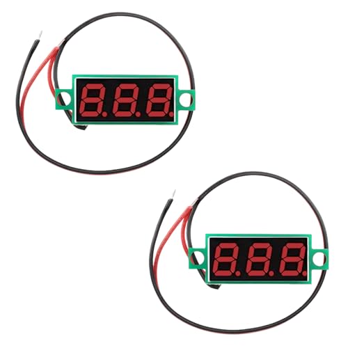 2pcs Mini Digital Thermometer with NTC Waterproof Metal Probe, -50°C to 125°C, Red - color: Red