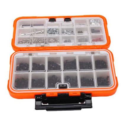 Drfeify RC Screw Kit, 537pcs Stainless Steel M3 M4 Screws, Hardware Set for 1/8 1/10 /12/16 Cars Trucks