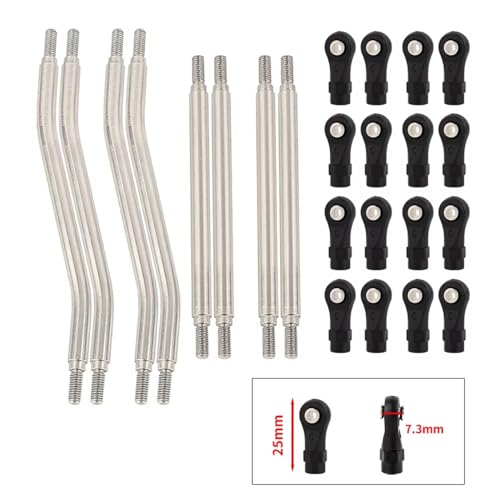 Compatible with Axial for Capra 1.9 for UTB AXI03004 RC Car Crawler Parts 8pcs Suspension Steering Linkage Link Rod Set with Ball End Linkage