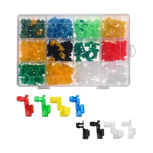 80PCS Car Door Lock Rod Clip Assortment Kit, Left & Right Door Handle Rod End Retainer Latch Locking Clip, Auto Tailgate Handle Push Clamp Replacement, Universal for Most Vehicles