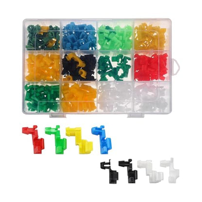 80PCS Car Door Lock Rod Clip Assortment Kit, Left & Right Door Handle Rod End Retainer Latch Locking Clip, Auto Tailgate Handle Push Clamp Replacement, Universal for Most Vehicles