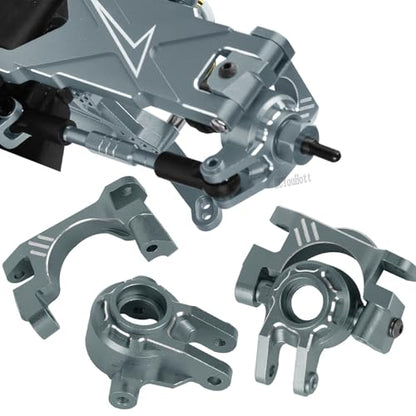RC Aluminium Upgrades Part Caster Block,Steering Blocks,Stub Axle Carriers,Drive Shaft for 1/10 Slash/Rustler/Stampede/Jat0 4x4 4WD VXL,CVD/Axles/DriveShaft Hops Up,Titanium - color: Titanium-(for 1/10）